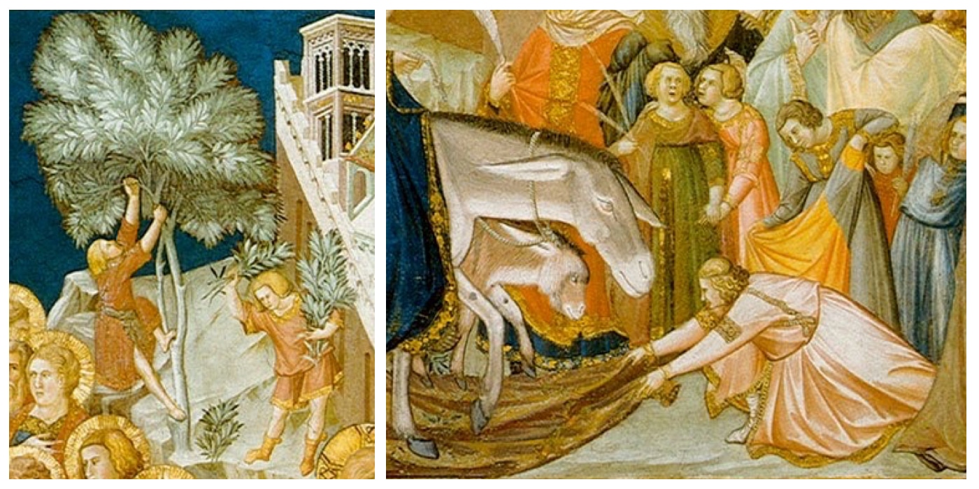 Pietro Lorenzetti - de Intocht in Jeruzalem (detail)