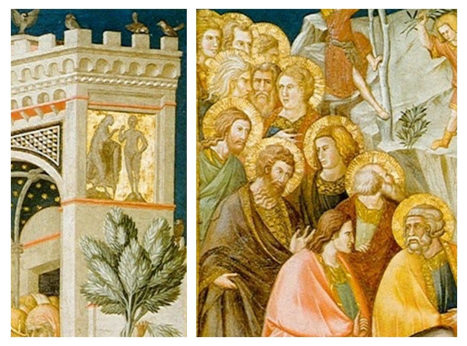 Pietro Lorenzetti - de Intocht in Jeruzalem (detail)