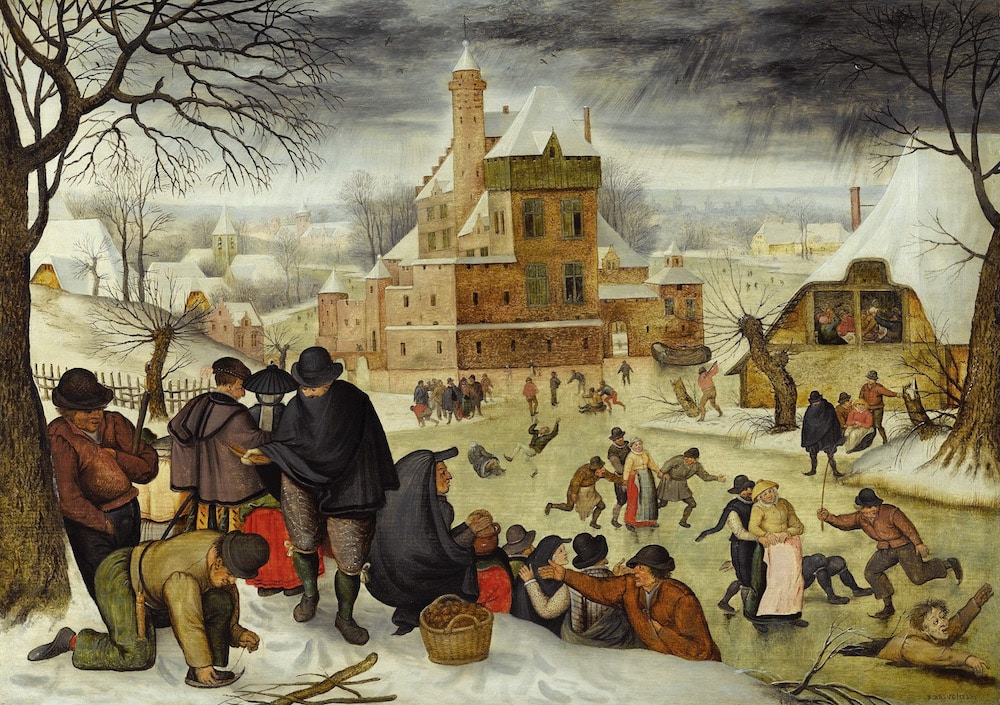 Pieter Brueghel - Winterlandschap met schaatsers