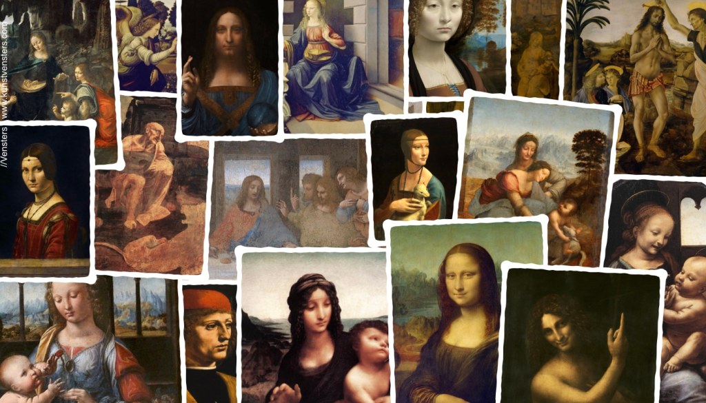 Alle 17 Schilderijen van Leonardo da Vinci op een Rij