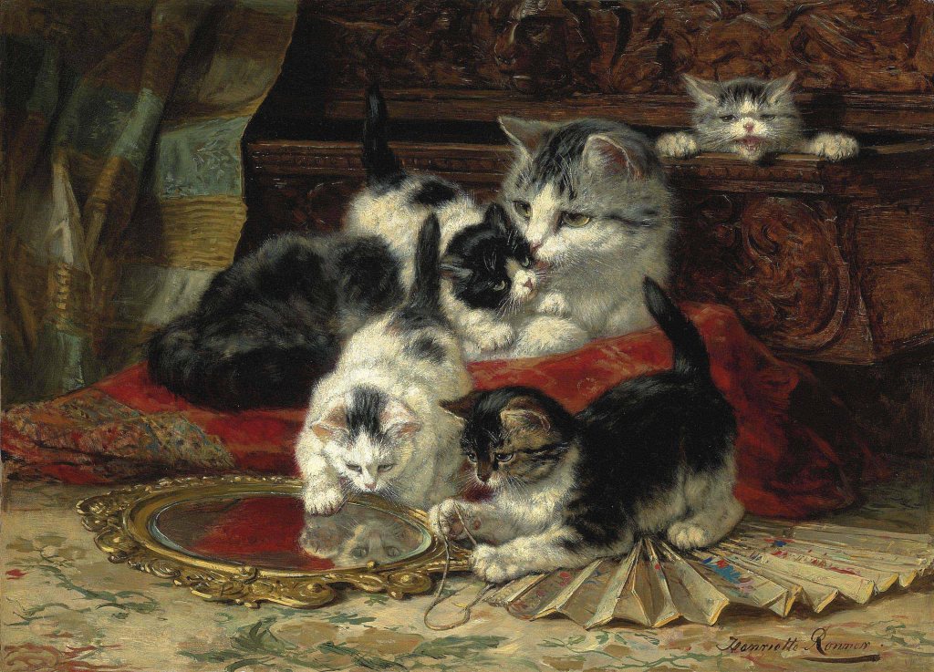 Kattenplaatjes uit de 19e eeuw in schilderijen Henriëtte Ronner-Knip