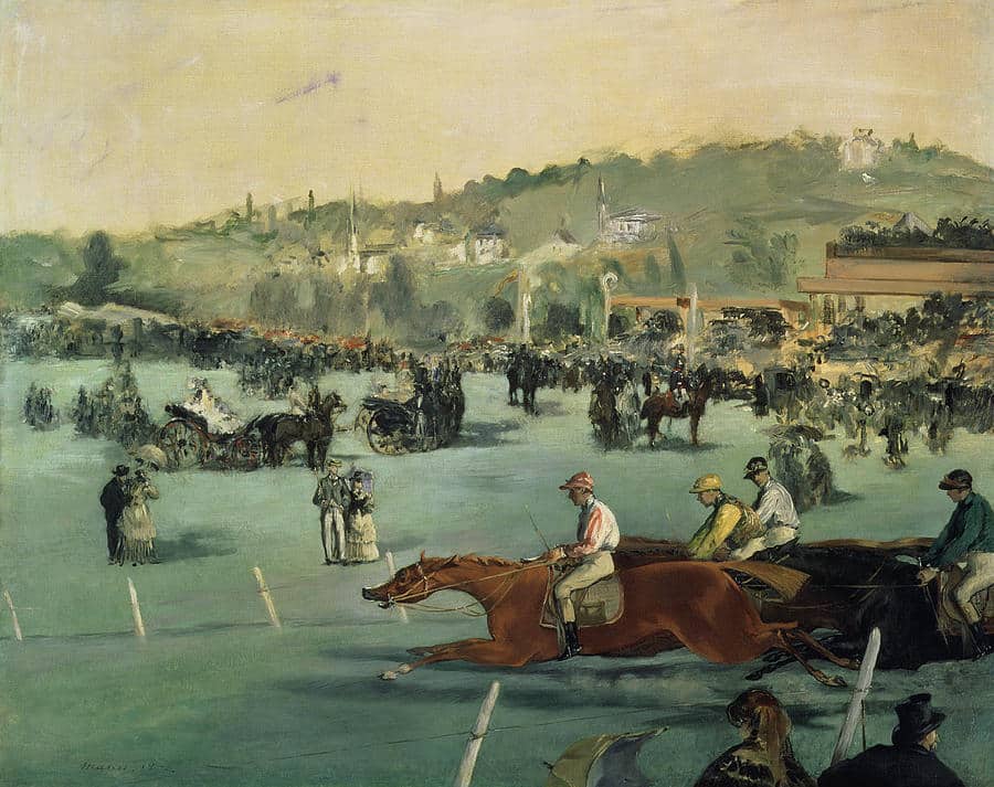 Edouard Manet - Paardenrennen in het Bois de Boulogne