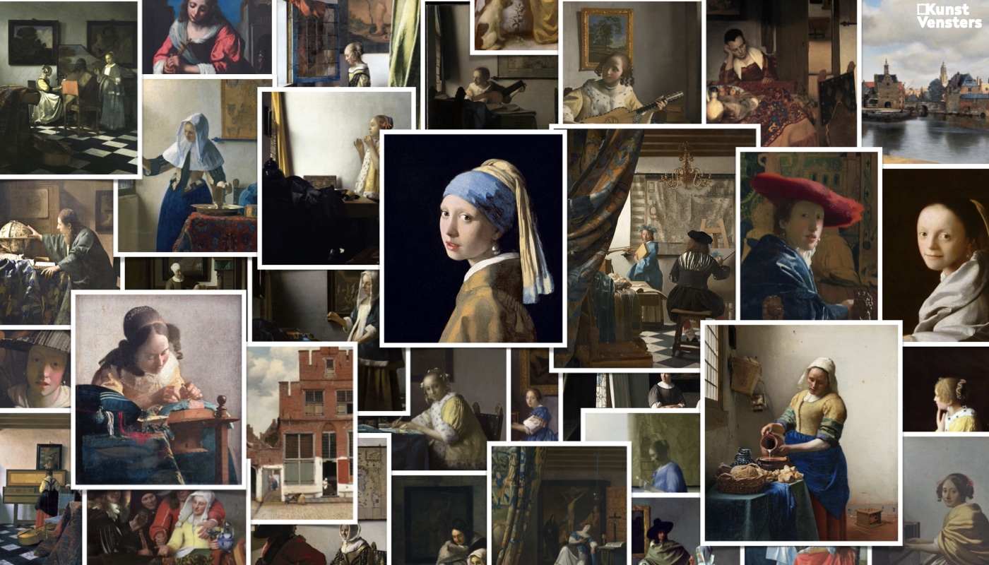 open haard Numeriek fonds Alle schilderijen van Johannes Vermeer - KunstVensters