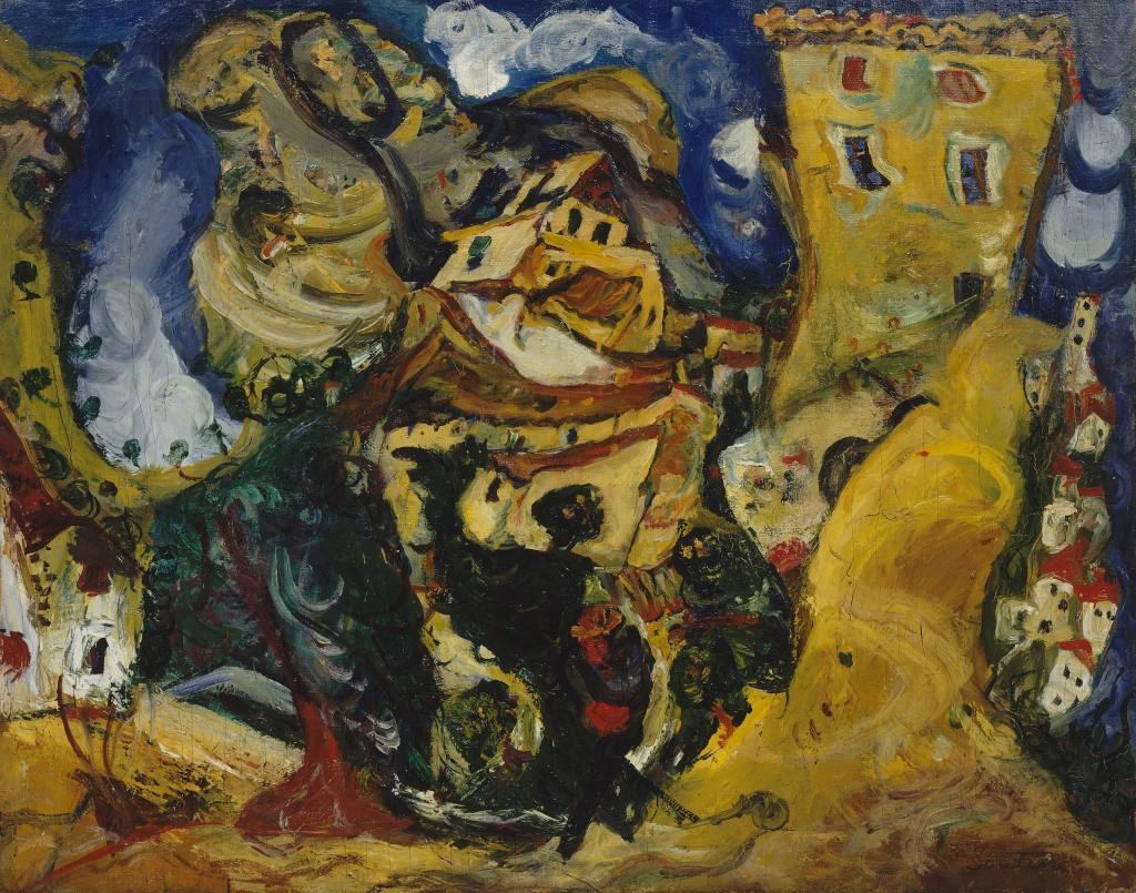 Chaïm Soutine #12 Le Village Das Dorf The Village, Um 1923 / ca. 1923 Oil on canvas / Öl auf Leinwand 73.5 × 92 cm Musée de l’Orangerie, Paris bpk / CNAC-MNAM / Adam Rzepka