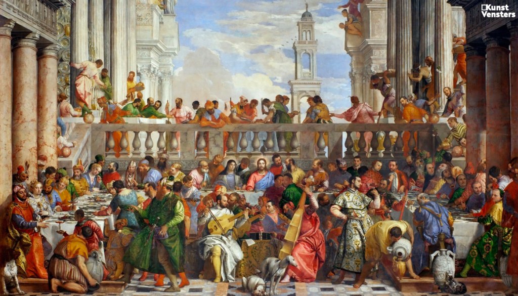 De Bruiloft in Kana is bij Veronese in Venetië
