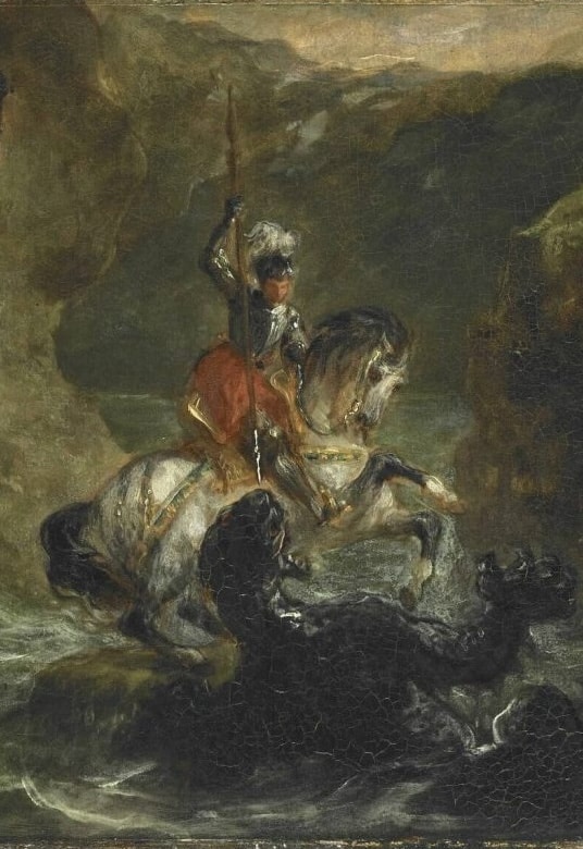 Eugène Delacroix - Sint Joris en de draak (detail)