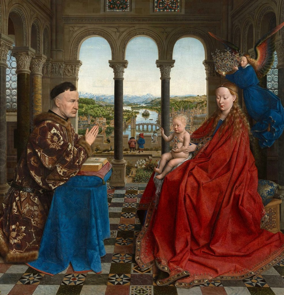 Jan van Eyck - Madonna met kanselier Rolin